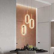 Подвесной светильник O-LUCE Kezia 11050911 цвет плафона/подвески Прозрачный, цвет арматуры Золото-12