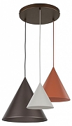 Подвесной светильник TK Lighting Cono 11086 CONO MIX цвет плафона/подвески Бежевый, Коричневый, Красный, цвет арматуры Черный