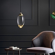 Подвесной светильник O-LUCE Fiera 1110475 цвет плафона/подвески Прозрачный, цвет арматуры Латунь-6