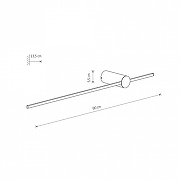 Накладной светильник Nowodvorski Saber Led Silk Olive M 11378 55 мм х 800 мм-6