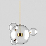 Подвесной светильник O-LUCE Bolle 18023031 цвет плафона/подвески Прозрачный, цвет арматуры Золото