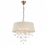 Подвесной светильник Indigo 13029 13029/6P Beige цвет плафона/подвески Бежевый, Белый, цвет арматуры Бронза-1