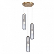 Подвесной светильник Escada 160001 160001/3P Brass цвет плафона/подвески Прозрачный, цвет арматуры Бронза-1