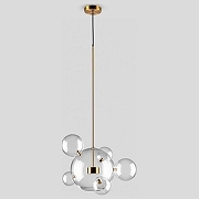 Подвесной светильник O-LUCE Bolle 18123031 цвет плафона/подвески Прозрачный, цвет арматуры Золото