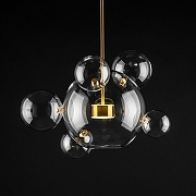 Подвесной светильник O-LUCE Bolle 18123031 цвет плафона/подвески Прозрачный, цвет арматуры Золото-3