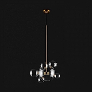 Подвесной светильник O-LUCE Bolle 18123031 цвет плафона/подвески Прозрачный, цвет арматуры Золото-7