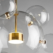 Подвесной светильник O-LUCE Bolle 18123031 цвет плафона/подвески Прозрачный, цвет арматуры Золото-8