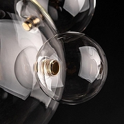 Подвесной светильник O-LUCE Bolle 18123031 цвет плафона/подвески Прозрачный, цвет арматуры Золото-11