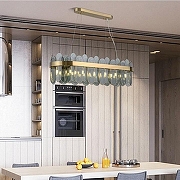 Подвесной светильник O-LUCE Bella Luce 18337061 цвет плафона/подвески Дымчатый, цвет арматуры Золото-1