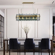 Подвесной светильник O-LUCE Bella Luce 18337061 цвет плафона/подвески Дымчатый, цвет арматуры Золото-4