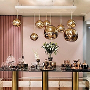 Подвесной светильник O-LUCE Melt 18422031 цвет плафона/подвески Золото, цвет арматуры Золото-1