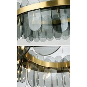 Подвесной светильник O-LUCE Bella Luce 18437061 цвет плафона/подвески Дымчатый, цвет арматуры Золото-1