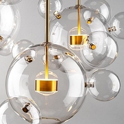 Подвесной светильник O-LUCE Bolle 18523031 цвет плафона/подвески Прозрачный, цвет арматуры Золото-3