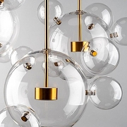 Подвесной светильник O-LUCE Bolle 18523031 цвет плафона/подвески Прозрачный, цвет арматуры Золото-4