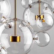 Подвесной светильник O-LUCE Bolle 18523031 цвет плафона/подвески Прозрачный, цвет арматуры Золото-7
