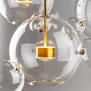 Подвесной светильник O-LUCE Bolle 18523031 цвет плафона/подвески Прозрачный, цвет арматуры Золото-8