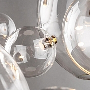 Подвесной светильник O-LUCE Bolle 18523031 цвет плафона/подвески Прозрачный, цвет арматуры Золото-11