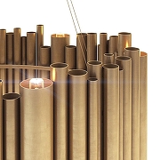 Подвесной светильник O-LUCE Brubeck 18866071 цвет плафона/подвески Латунь, цвет арматуры Латунь-2