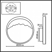 Накладной светильник Odeon Light VALLEY 4359/9WL цвет плафона/подвески Белый, цвет арматуры Бронза-4
