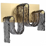 Накладной светильник Odeon Light Flow 5106/16WL цвет плафона/подвески Светло-серый, цвет арматуры Золото