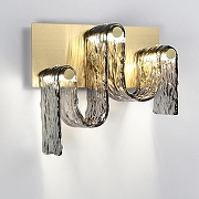 Накладной светильник Odeon Light Flow 5106/16WL цвет плафона/подвески Светло-серый, цвет арматуры Золото-1