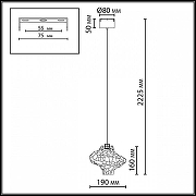 Подвесной светильник Odeon Light Ord1 5107/3L цвет плафона/подвески Прозрачный, цвет арматуры Бронза-4