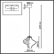 Подвесной светильник Odeon Light Ord1 5108/3LA цвет плафона/подвески Оранжевый, цвет арматуры Бронза-4