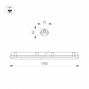 Накладной светильник Arlight DALLAS 56912 70 мм х 1750 мм-4