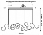 Подвесной светильник Lightstar Cor1nto 637117 цвет плафона/подвески Белый, Черный, цвет арматуры Черный-1