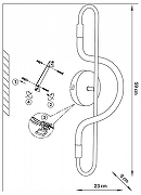 Накладной светильник Lightstar Cor1nto 637653 цвет плафона/подвески Прозрачный, цвет арматуры Золото-2