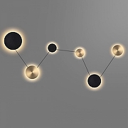 Накладной светильник Odeon Light GALAXY 7115/36WL цвет плафона/подвески Бронза, Черный, цвет арматуры Черный-2