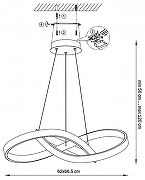 Подвесной светильник Lightstar Saturno 749487 цвет плафона/подвески Белый, Черный, цвет арматуры Черный-1
