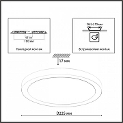 Накладной светильник Sonex Mitra LED 7788/18L цвет плафона/подвески Белый, цвет арматуры Черный-9
