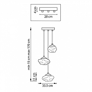 Подвесной светильник Lightstar Mer1nge 799133 цвет плафона/подвески Белый, цвет арматуры Латунь-4