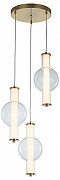 Подвесной светильник Lightstar Botto 800133 цвет плафона/подвески Белый, Прозрачный, цвет арматуры Латунь