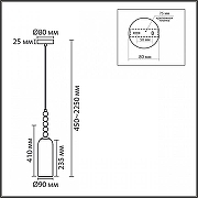 Подвесной светильник Lumion TRACY 8271/1A цвет плафона/подвески Белый, цвет арматуры Голубой, Желтый, Хром-5