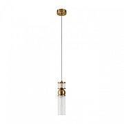 Подвесной светильник Lumion DENVER 8276/1A цвет плафона/подвески Прозрачный, цвет арматуры Латунь-1