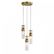 Подвесной светильник Lumion DENVER 8276/3A цвет плафона/подвески Прозрачный, цвет арматуры Латунь-3