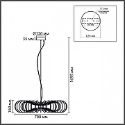 Подвесной светильник Lumion CAMOMILE 8301/10L цвет плафона/подвески Черный, цвет арматуры Черный-6