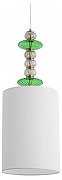 Подвесной светильник Lumion ILMIRA 8337/1A цвет плафона/подвески Белый, цвет арматуры Бронза, Зеленый, Серый