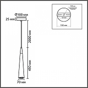 Подвесной светильник Lumion EOLIANA 8351/1C цвет плафона/подвески серый, цвет арматуры черный-5