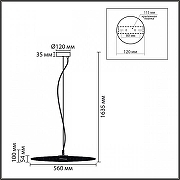 Подвесной светильник Lumion CAMOMILE 8379/10L цвет плафона/подвески Черный, цвет арматуры Черный-6