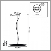 Подвесной светильник Lumion CAMOMILE 8379/9L цвет плафона/подвески Черный, цвет арматуры Черный-6