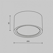 Накладной светильник Maytoni Conik gyps C001CL-GX53-W цвет плафона/подвески белый, цвет арматуры белый-7