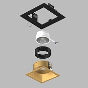 Встраиваемый светильник Lightstar Dom1no D51703BMOD цвет Золото, Черный-2