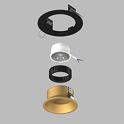 Встраиваемый светильник Lightstar Dom1no D61703BMOD цвет Золото, Черный-2