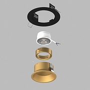 Встраиваемый светильник Lightstar Dom1no D61703GMOD цвет Золото, Черный-2