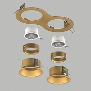 Встраиваемый светильник Lightstar Dom1no D6230303GMOD цвет Золото-2