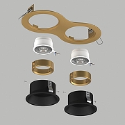 Встраиваемый светильник Lightstar Dom1no D6230707GMOD цвет Золото, Черный-2