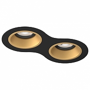 Встраиваемый светильник Lightstar Dom1no D6270303BMOD цвет Золото, Черный